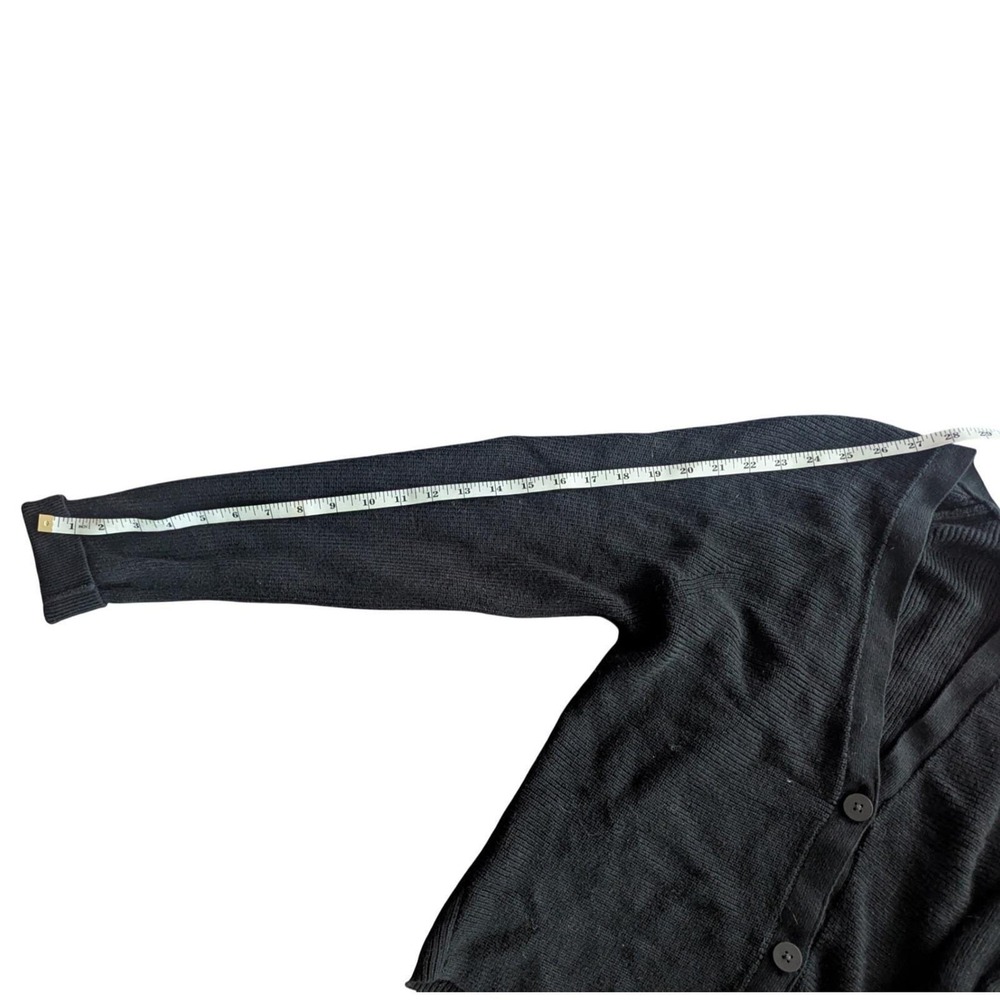 LULULEMON Blk Merino Wool Blend Ribbed Knit Button Front Cardigan Sweater Wmn S - Picture 5 of 9